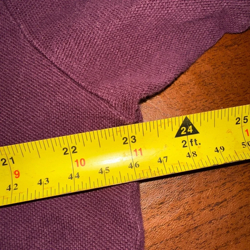 Polo Ralph Lauren Burgundy Maroon Cotton Pique Polo Shirt L Fits 46
